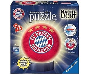 Puslespill - Ravensburger 3D Puzzle Ball - Night Light - FC Bayern Munchen - 121779