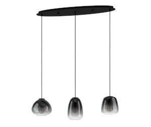 Lamper - EGLO AGUILARES long table pendant oak/smoke - 900195