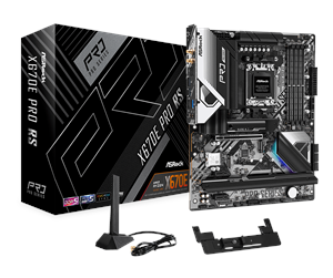 Hovedkort - ASRock X670E Pro RS Hovedkort - AMD X670E - AMD AM5 socket - DDR5 RAM - ATX - 90-MXBJ70-A0UAYZ