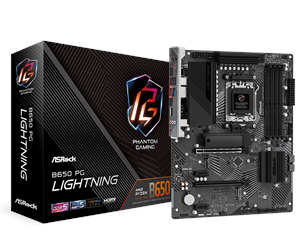 Hovedkort - ASRock B650 PG Lightning Hovedkort - AMD B650 - AMD AM5 socket - DDR5 RAM - ATX - 90-MXBK20-A0UAYZ