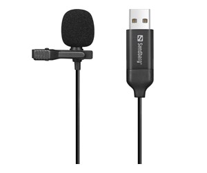 Mikrofon - Sandberg Streamer USB Clip Microphone - 126-40