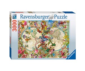 Puslespill - Ravensburger Flora & Fauna World Map 3000pcs - 171170