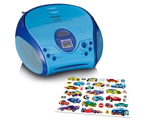 Mikro- og minisystemer - Lenco SCD-24BU kids - Portable stereo FM radio with CD player - Blue - SCD-24KIDSBU