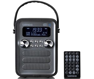 DAB, nettverks- og klokkeradio - Lenco PDR-051 DAB Radio - DAB/DAB+/FM - Stereo - PDR-051BKSI