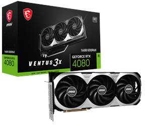 Grafikkort - MSI GeForce RTX 4080 VENTUS 3X OC - 16GB GDDR6X RAM - Grafikkort - RTX 4080 16GB VENTUS 3X OC