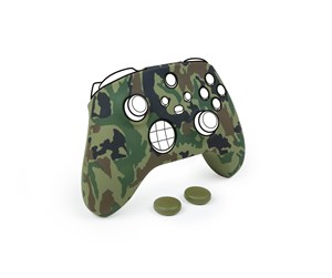 Spill - Tilbehør - BigBen Interactive Silicon Glove + Thumb Grips For Controller - Camo Green - Accessories for game console - Microsoft Xbox Series S - XBXGLOVE