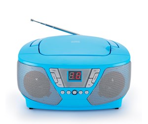 DAB, nettverks- og klokkeradio - BigBen Interactive Portable Radio/CD Player + Stickers - Blue - CD60BLSTICK