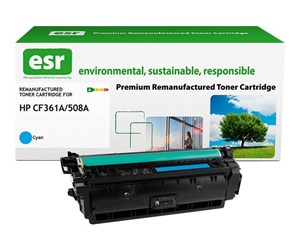 Printertilbehør blekk/toner - ESR - cyan - remanufactured - toner cartridge (alternative for: HP 508A) - Laser toner Blå - K15857X1