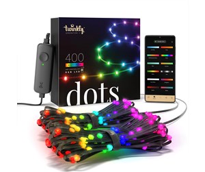 Smarthus - Twinkly Dots – 400 App-controlled RGB LEDs. 20 Meters. Black Wire. - TWD400STP-BEU