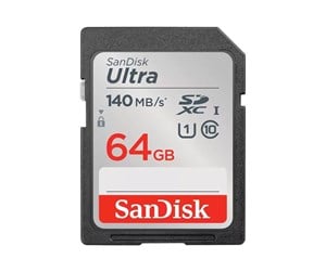 Minnekort - SanDisk Ultra SD - 140MB/s - 64GB - SDSDUNB-064G-GN6IN