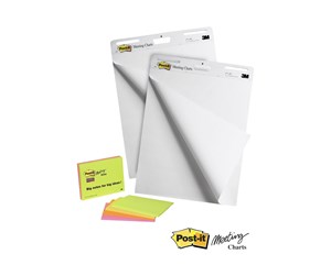 Blokker & Notisbøker - 3M Post-it Super Sticky - easel pad - 635 x 762 mm - 30 sheets (pack of 2) - 7000080909