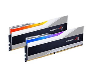 RAM - G.Skill Trident Z5 RGB DDR5-7200 - 32GB - CL34 - Dual Channel (2 pcs) - Intel XMP - Sølv med RGB - F5-7200J3445G16GX2-TZ5RS