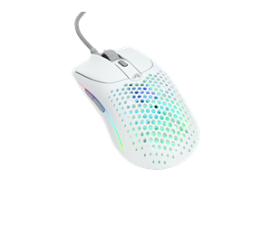 Mus - Glorious Model O 2 - Matte White - Gaming mus - Optisk - 6 - Hvit med RGB lys - GLO-MS-OV2-MW