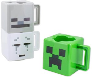 Reklameartikler - Paladone - Minecraft Stacking Coffee Mugs 3 pcs - Krus - PP9459MCF