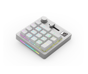 Tastatur - Glorious Numpad - Wireless - White Slate - Numpad - Universal - Hvit - GLO-GMMK-NP-FOX-W