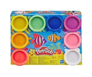 Byggesett - Hasbro Play-Doh 8-pakning med regnbuefarget giftfri modellérmasse med 8 farger - E5062ES0