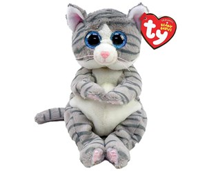 Dukker, Bamser & Utstyr - Ty Beanie Bellies - Mitzi Grey Tabby Cat 20cm - 0008421405398