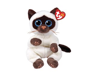 Dukker, Bamser & Utstyr - Ty Beanie Bellies - Miso Beige & Brown Siamese Cat 20cm - 0008421405480