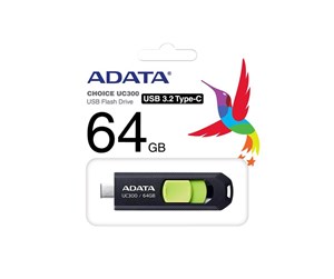 Minnepenn - A-Data ADATA UC300 - 64GB - Minnepenn - ACHO-UC300-64G-RBK/GN