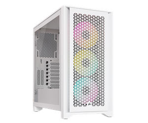 Kabinett - Corsair iCUE 4000D RGB Airflow TG - White - Kabinett - Miditower - Hvit - CC-9011241-WW