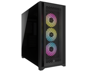 Kabinett - Corsair iCUE 5000D RGB Airflow TG - Black - Kabinett - Miditower - Svart - CC-9011242-WW