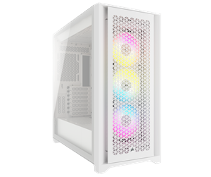 Kabinett - Corsair iCUE 5000D RGB Airflow TG - White - Kabinett - Miditower - Hvit - CC-9011243-WW