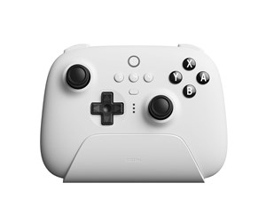 Spill - Tilbehør - 8BitDo Ultimate Bluetooth Controller w/ Charging Dock - White - Nintendo Switch - RET00315