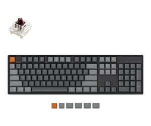 Tastatur - Keychron K10 RGB Aluminium Full-Size Hot swap Gateron G Pro Brown - ND - Gamingtastatur - Nordisk - Svart - K10J3