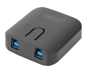 USB-hub - DIGITUS DA-73300-2 - USB peripheral sharing switch - HOT Key Control no power adapter - 2 ports USB-hub - 2 porter - Svart - DA-73300-2