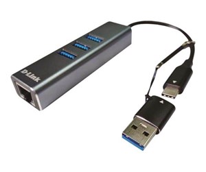 Nettverksadapter - D-Link DUB-2315 - network adapter - USB-C / Thunderbolt 3 - Gigabit Ethernet x 1 - DUB-2332