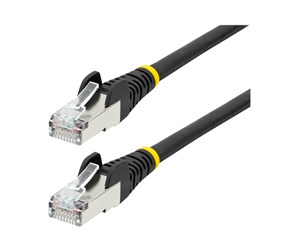 Nettverkskabel - 1.5m CAT6a Ethernet Cable - Black - Low Smoke Zero Halogen (LSZH) - 10GbE 500MHz 100W PoE++ Snagless RJ-45 w/Strain Reliefs S/FTP Network Patch Cord - patch cable - 1.5 m - black - NLBK-150-CAT6A-PATCH