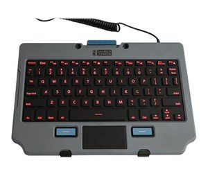 Tastatur - Gamber-Johnson LLC Rugged Lite - keyboard - with touchpad mouse buttons - AZERTY - French - Tastatur - Fransk - Grå - 7160-1683-03