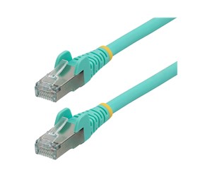 Nettverkskabel - 1m CAT6a Ethernet Cable - Aqua - Low Smoke Zero Halogen (LSZH) - 10GbE 500MHz 100W PoE++ Snagless RJ-45 w/Strain Reliefs S/FTP Network Patch Cord - patch cable - 1 m - aqua - NLAQ-1M-CAT6A-PATCH