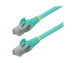 Nettverkskabel - 10m CAT6a Ethernet Cable - Aqua - Low Smoke Zero Halogen (LSZH) - 10GbE 500MHz 100W PoE++ Snagless RJ-45 w/Strain Reliefs S/FTP Network Patch Cord - patch cable - 10 m - aqua - NLAQ-10M-CAT6A-PATCH