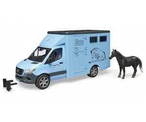 Leketøysbil - Bruder Mercedez Benz Sprinter animal transporter incl. 1 horse - 02674