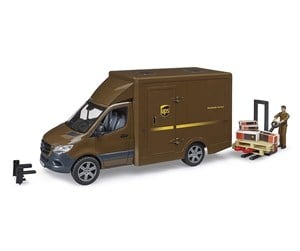 Leketøysbil - Bruder MB Sprinter UPS with driver and accessories - BR2678