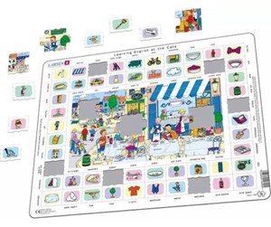 Puslespill - Larsen Puzzles Learning English at the Cafe (Maxi) - LA-EN2EN