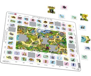 Puslespill - Larsen Puzzles Learning English at the Zoo (Maxi) - LA-EN5EN