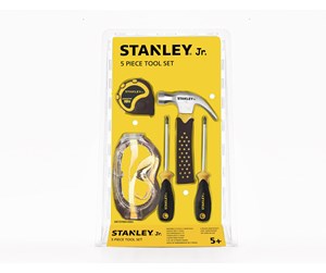 Kreative leker - Stanley Jr Set 4 - 5 pc. Toolset Phillips Screwdriver no.1 Phillips Screwdriver no.2 Hammer Tape Measure Safety Goggles - ST004-05-SY