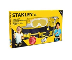 Kreative leker - Stanley Jr 5 Piece Toolset: Tool belt Hammer Safety Goggles Philips Screwdriver measure - ST036-05-SY