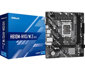 Hovedkort - ASRock H610M-HVS/M.2 R2.0 Hovedkort - Intel H610 - Intel LGA1700 socket - DDR4 RAM - Micro-ATX - 90-MXBJJ0-A0UAYZ