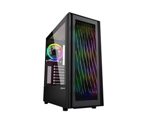 Kabinett - Sharkoon RGB Wave - tower - ATX - Kabinett - Tower - Svart - 4044951037544