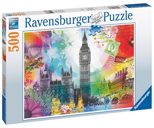 Puslespill - Ravensburger AT London Postcard  500p - 10216986