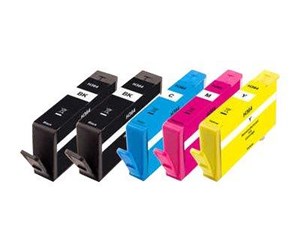 Printertilbehør blekk/toner - Peach Combi-Pack PLUS - 5-pack - S - black yellow cyan magenta - remanufactured - ink cartridge (alternative for: HP CB316EE HP CB318EE HP CB319EE HP CB320EE) - Blekkpatron Blå - PI300-685