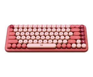 Tastatur - Logitech POP Keys - keyboard - QWERTY - Russian - heart breaker - Tastatur - Russisk - Rosa - 920-010718