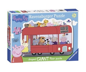 Puslespill - Ravensburger Peppa Pig Shaped Bus 24 Gulv - 4005556055302