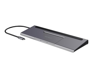 Dokkingstasjon - Deltaco - docking station - USB-C - 85W PD - LAN (RJ-45) - VGA / HDMI / DP - USBC-DOCK2