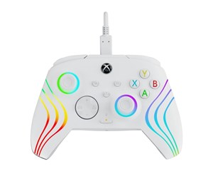 Spill - Tilbehør - PDP Afterglow Wave Wired Controller - White - Controller - Microsoft Xbox One - 049-024-WH