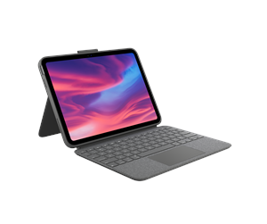 Tastatur - Logitech Combo Touch for iPad 10.9" (10th gen) - Oxford Grey - ND - Tastatur & Foliosett - Nordisk - Grå - 920-011440