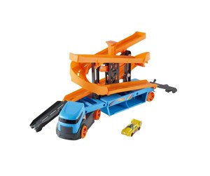 Leketøysbil - Hot Wheels City Lift & Launch Hauler Vehicle With 1  Car For 3 Year Olds And Up - GNM62